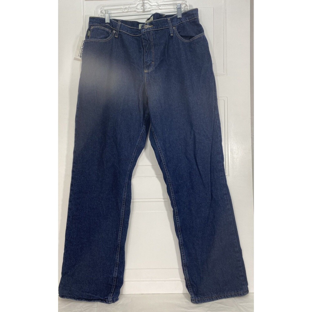 Cabela's Women's Size 18 Reg Fleece Lined Straight Leg Blue Jeans‎ NWT - Picture 2 of 7
